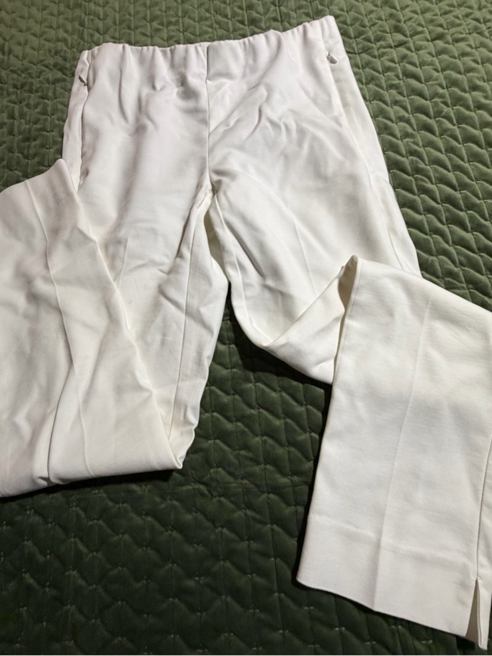 J. Jill Essential Cotton Stretch white pants‎ pull on size 4 pockets - Picture 2 of 13